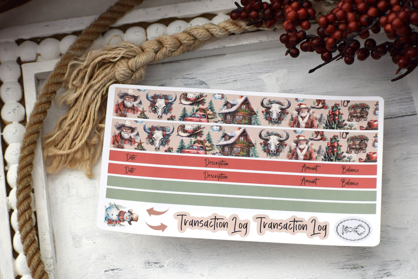 Budget Sticker Kit, Western Christmas