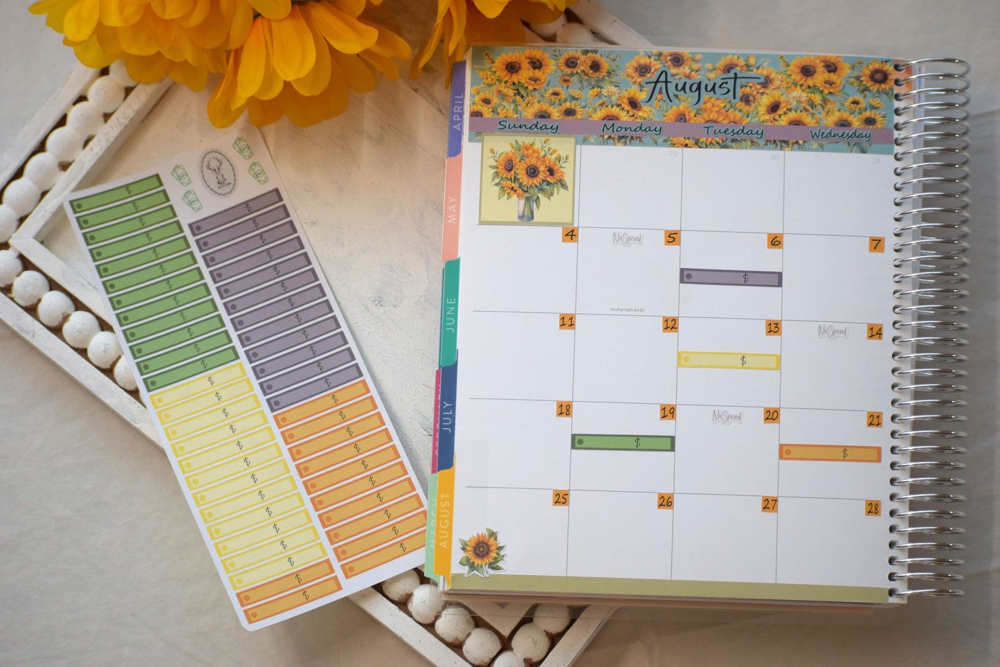 Budget Sticker Kit, Sunflowers