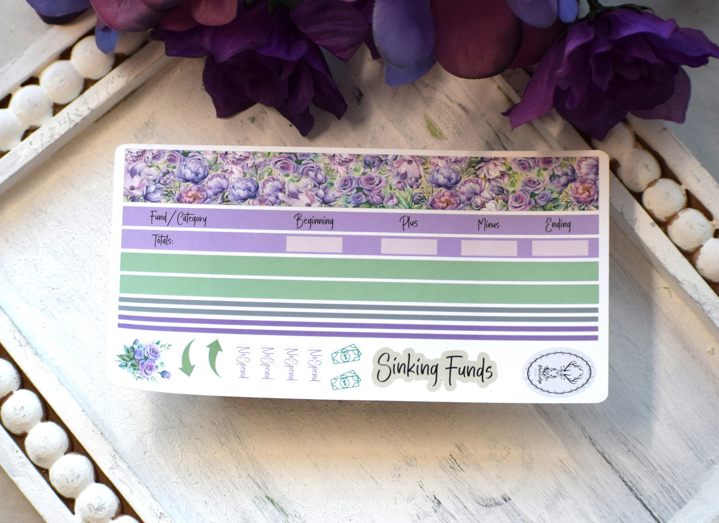 Budget Sticker Kit, Purple Blooms