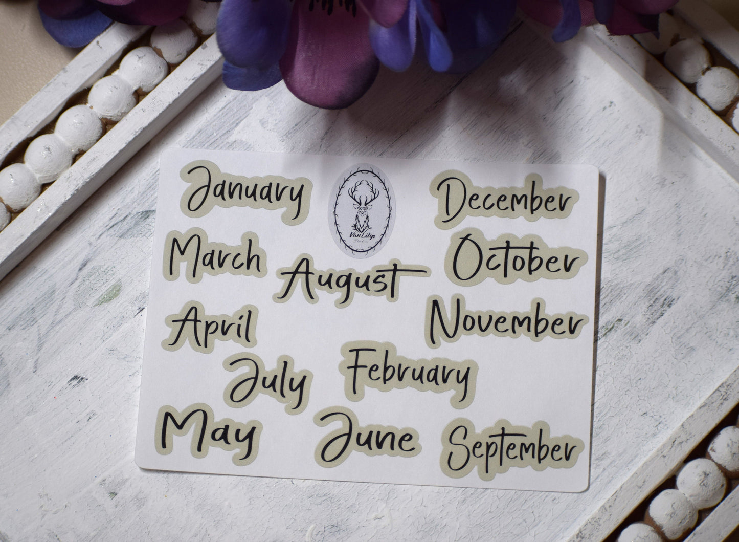 Budget Sticker Kit, Purple Blooms