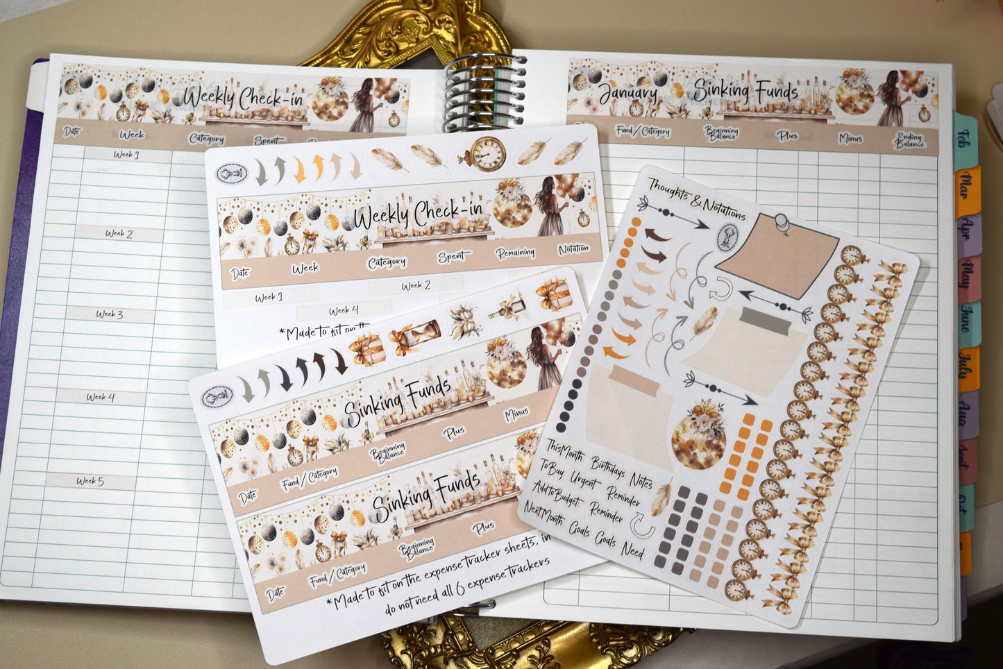 TBM BBP Workbook Sticker Kit, Golden New Year's