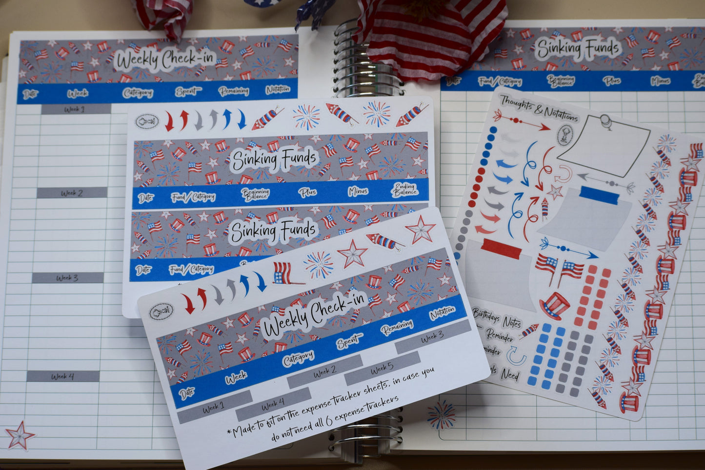 TBM BBP Workbook Sticker Kit, Red, White and Blue