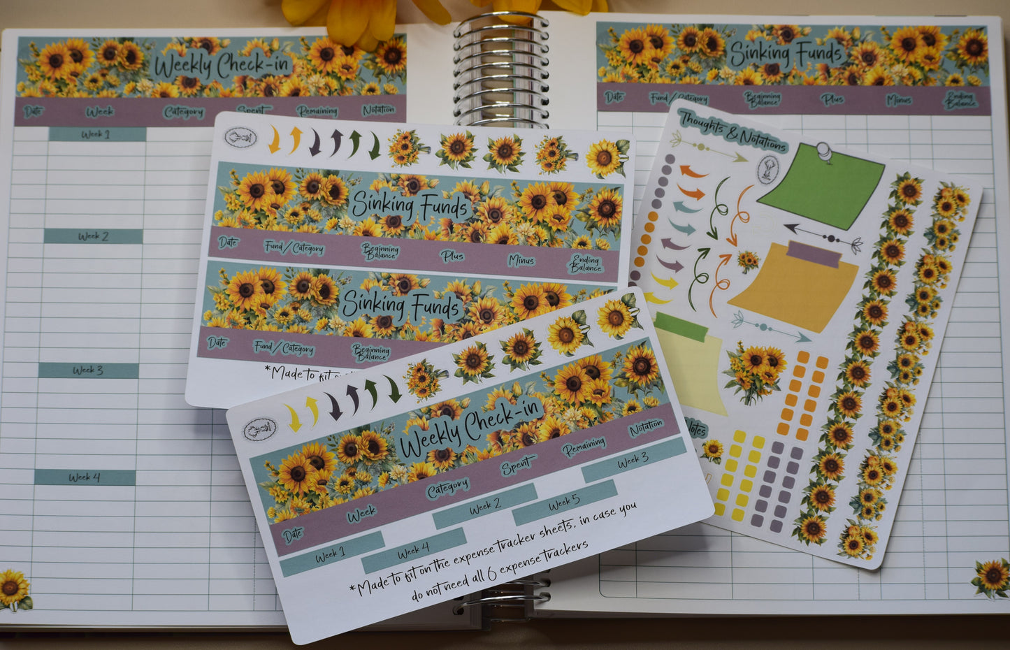 TBM BBP Workbook Sticker Kit, Sunflower Sunshine