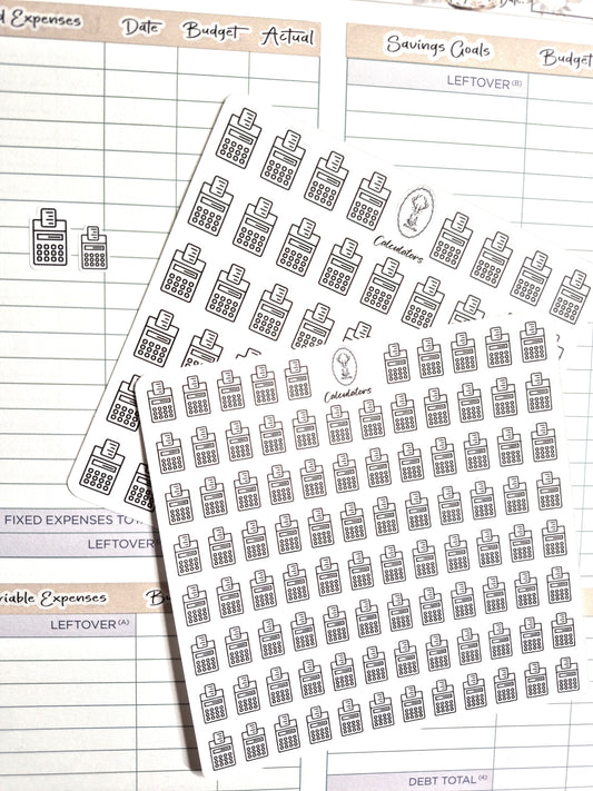 Icon Sticker Sheet, Calculators