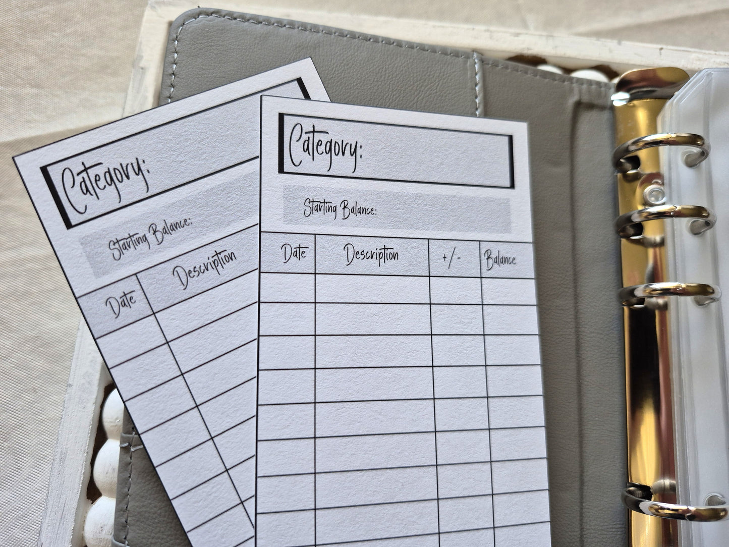 Cash Envelope Tracker Inserts | A6 Envelope Trackers | Cash Envelope Budget System | Blank, No Theme