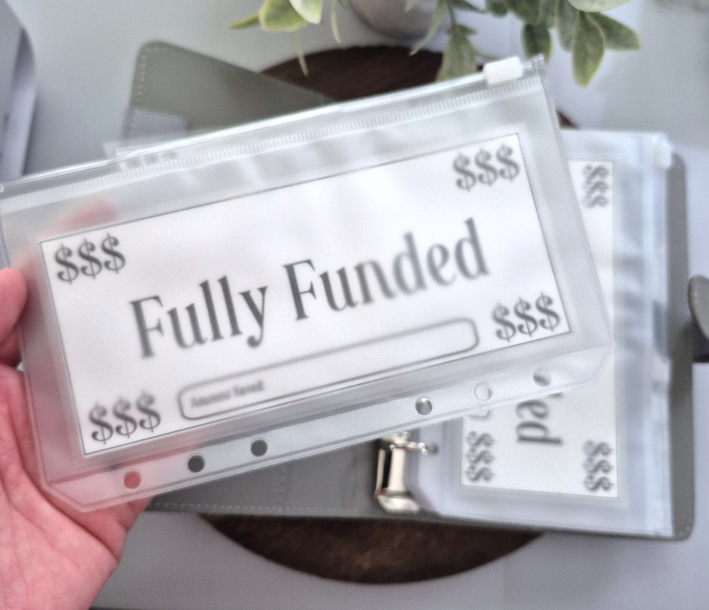 Fully Funded Place Holder, A6 size Laminated Fully Funded Place Holder for A6 cash envelopes