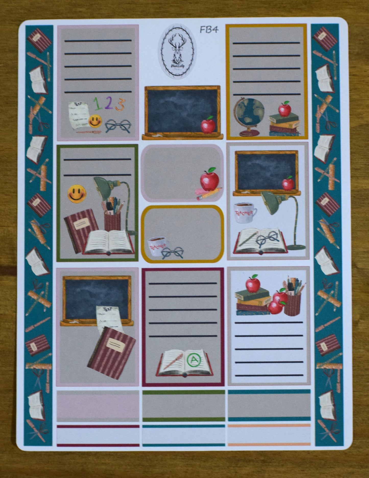 Weekly Planner  Sticker Kit, #6 Back to School Teacher