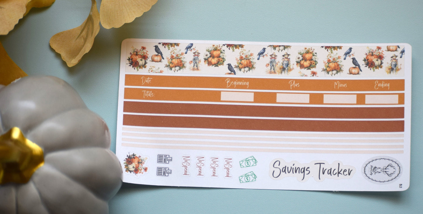 Budget Sticker Kit, Pumpkins and Crows