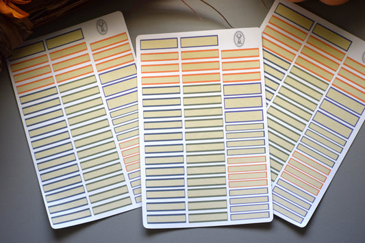 Month Labels Planner Sticker Sheet For Monthly Spread, Halloween Color Way
