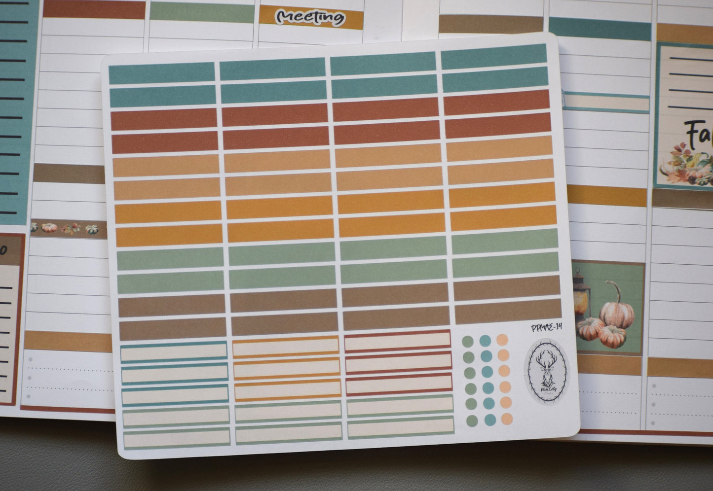 Plum Paper 7x9 MAE Weekly Planner Sticker Kit, #14 Autumn Blue Truck