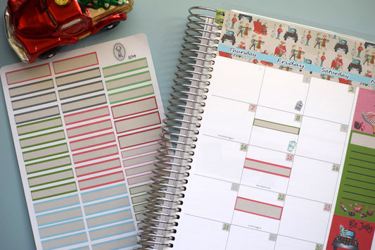 Month Labels Planner Sticker Sheet For Monthly Spread, Retro Christmas Color Way
