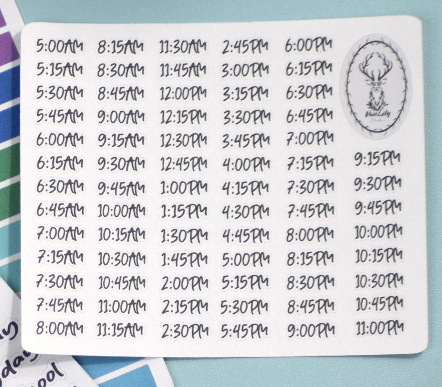 Plum Paper 7x9 Hourly Weekly Planner Sticker Kit #17, Baubles Baubles Baubles