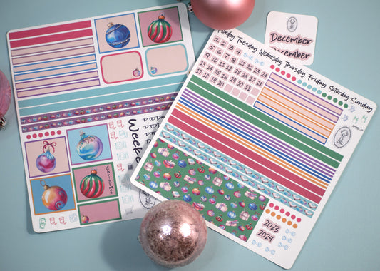 Plum Paper 7x9 Notes And Days Weekly Planner Sticker Kit #17,  Baubles Baubles Baubles