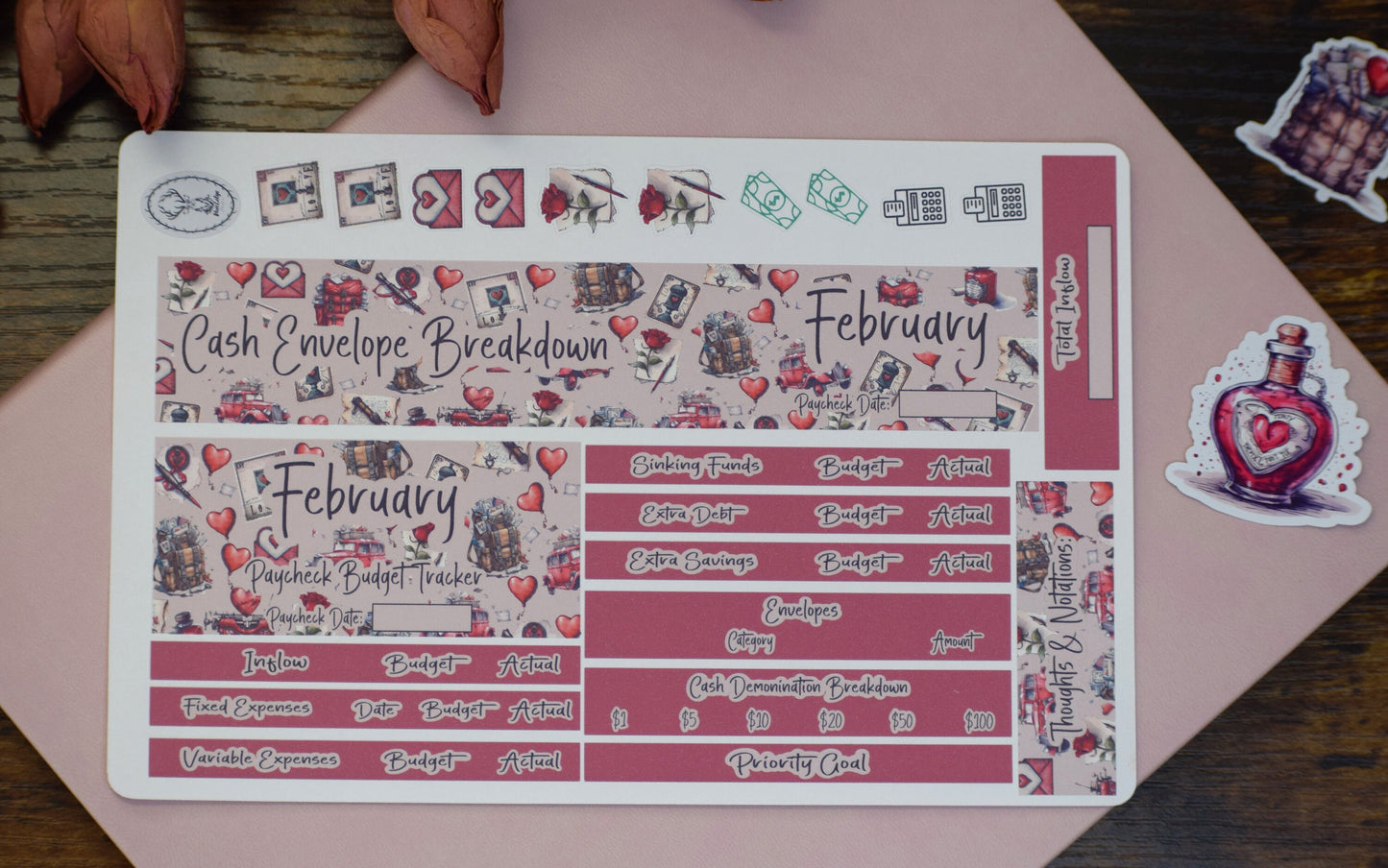 TBM BBP Workbook Sticker Kit, Traveling Love Letter #19