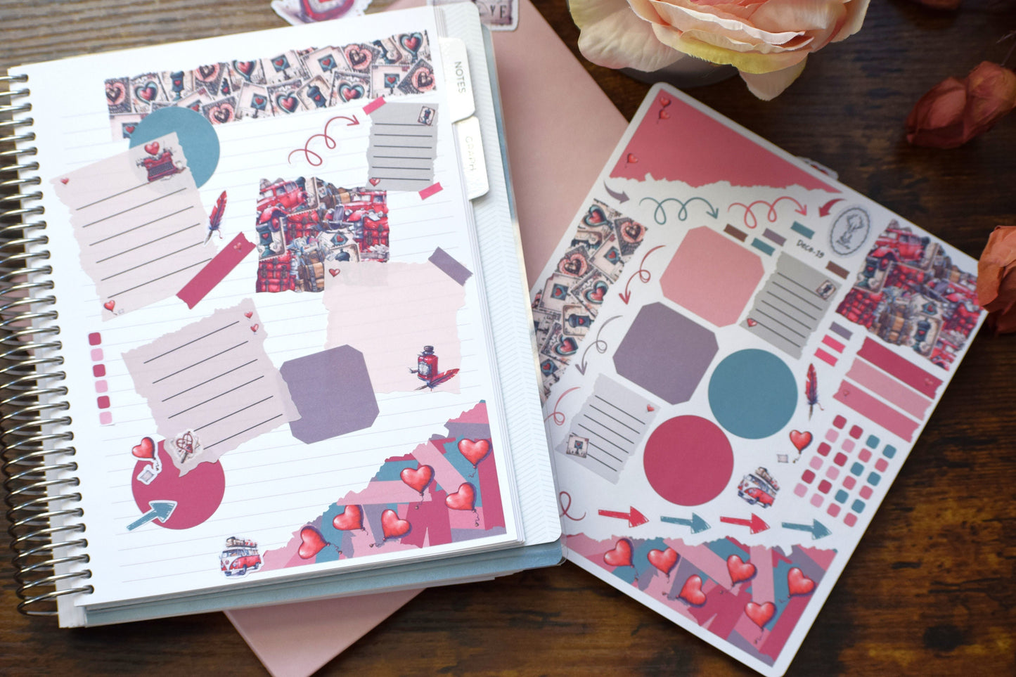 Journal Deco Planner Stickers Kit #19 Traveling Love Letter