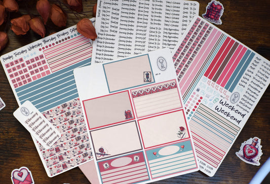 Plum Paper 7x9 Daily Weekly Planner Sticker Kit #19, Traveling Love Letter