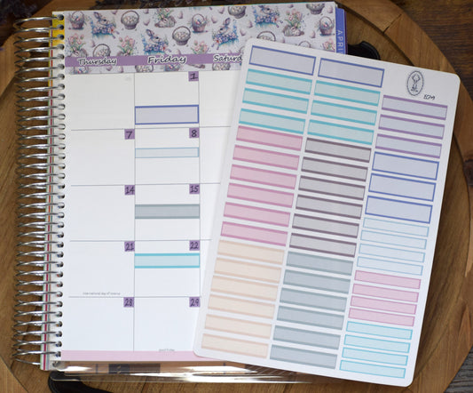 Month Labels Planner Sticker Sheet For Monthly Spread, Easter Colorway