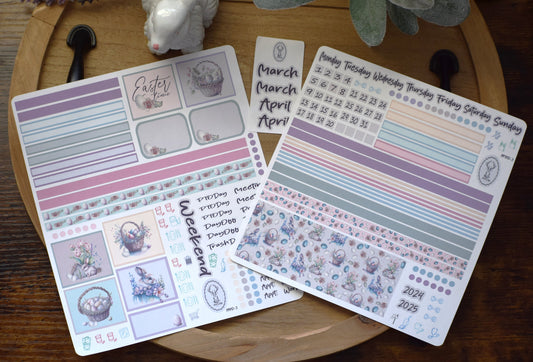 Plum Paper 7x9 Notes And Days Weekly Planner Sticker Kit #3, Easter