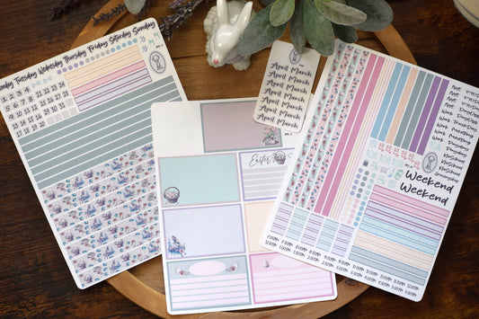 Plum Paper 7x9 Daily Weekly Planner Sticker Kit #3, Easter
