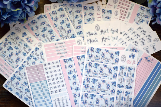 TBM BBP Workbook Sticker Kit, Blue Flower #2