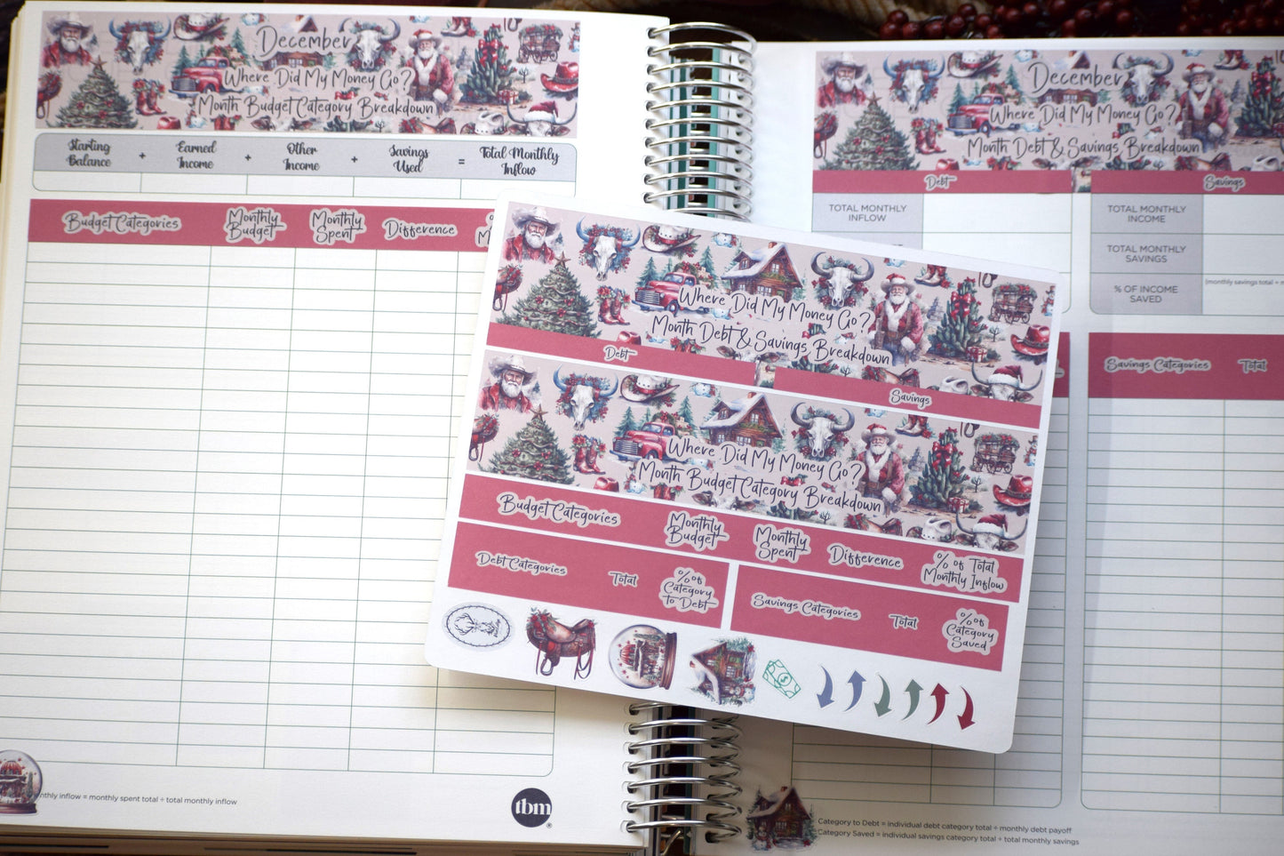 TBM BBP Workbook Sticker Kit, Western Christmas