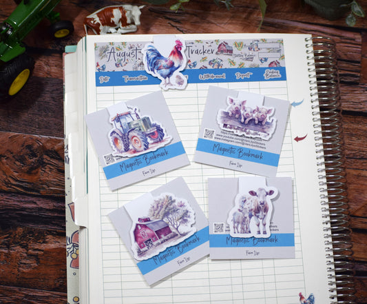 Magnetic Bookmarks, Farm Life Theme
