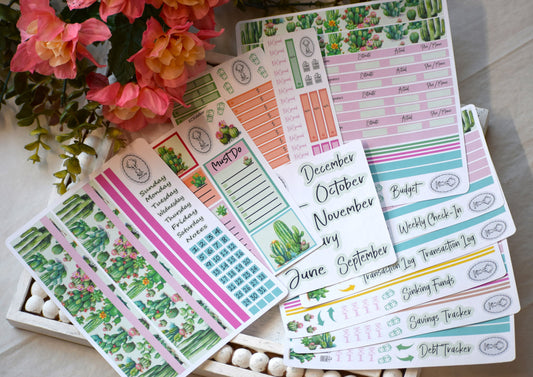 Budget Sticker Kit, Cactus