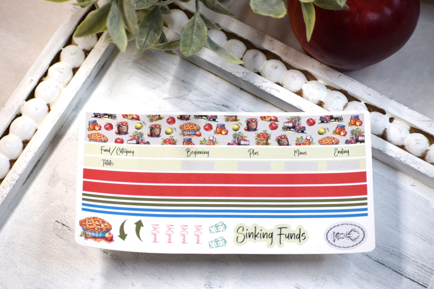 Budget Sticker Kit, Apple Picking