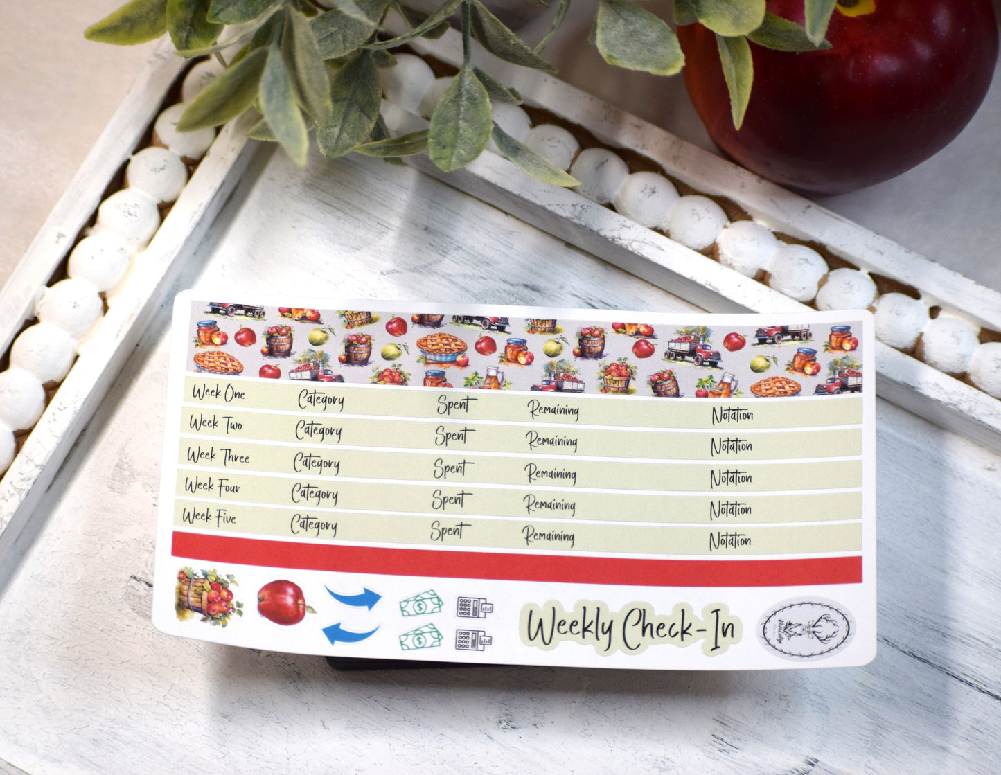 Budget Sticker Kit, Apple Picking