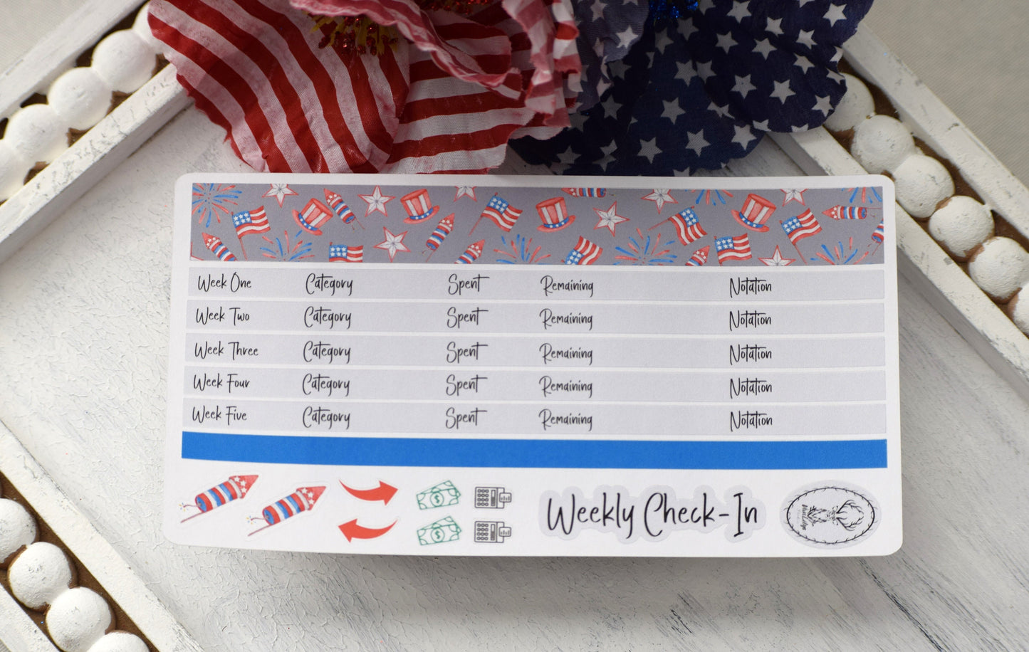 Budget Sticker Kit, Red, White and Blue