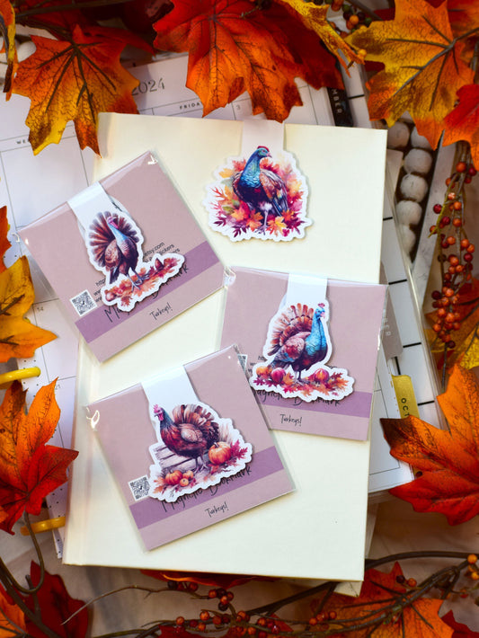 Magnetic Bookmarks, Turkeys!