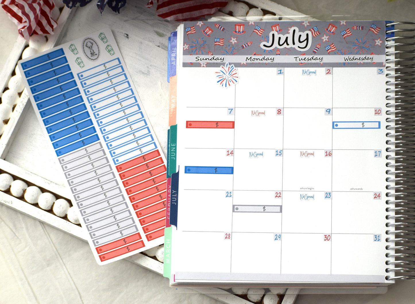 Budget Sticker Kit, Red, White and Blue