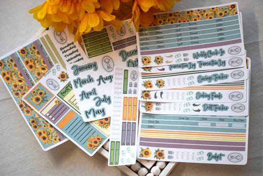 Budget Sticker Kit, Sunflowers
