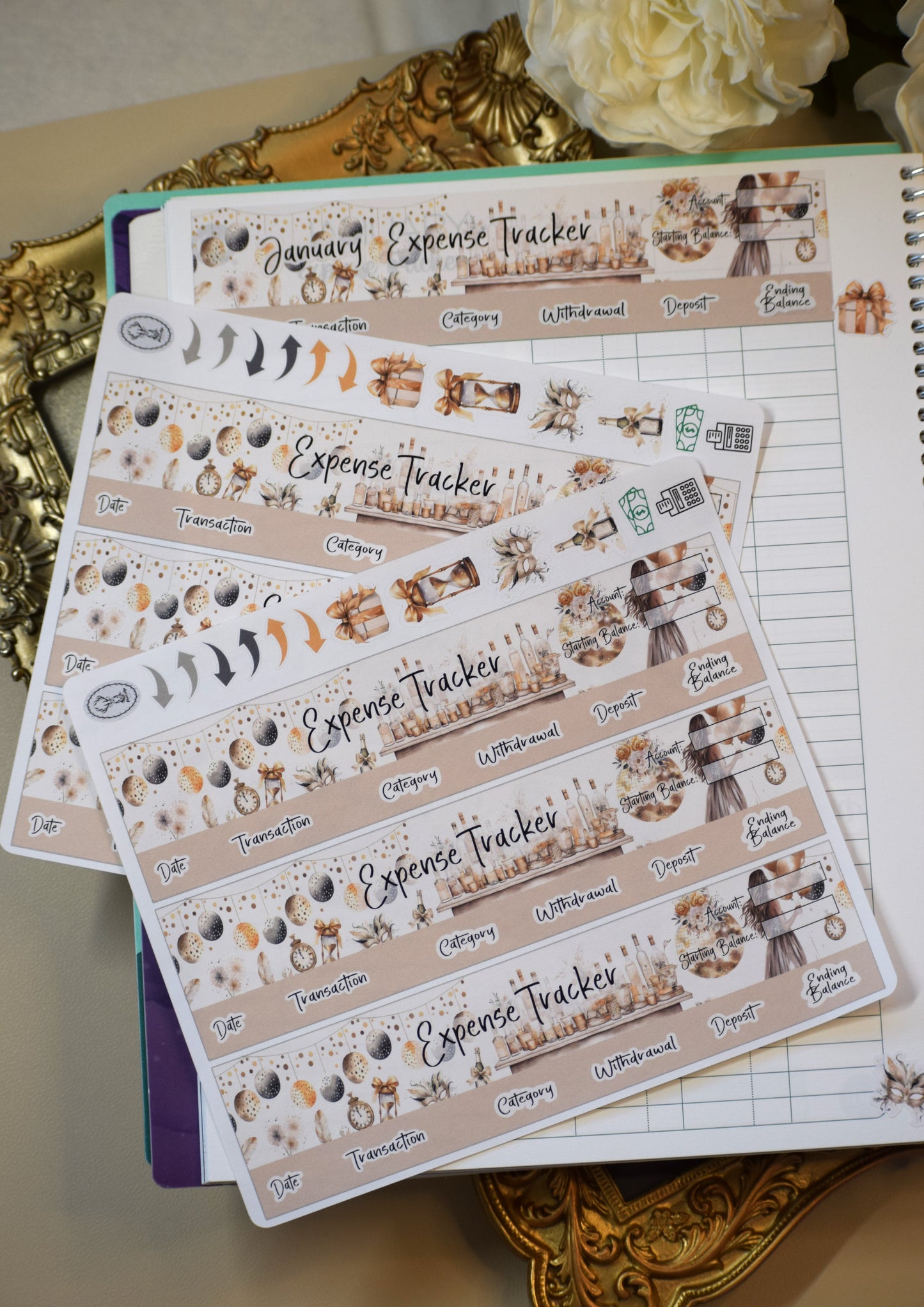 TBM BBP Workbook Sticker Kit, Golden New Year's